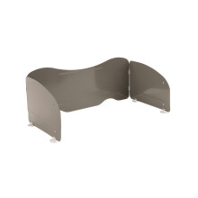 Outwell Folding Kitchen Table Windshield - Painted Steel Wind Guard for Any Table, 1.1kg, 61x33x25cm, Grey, Carry Bag 5.70939E+12
