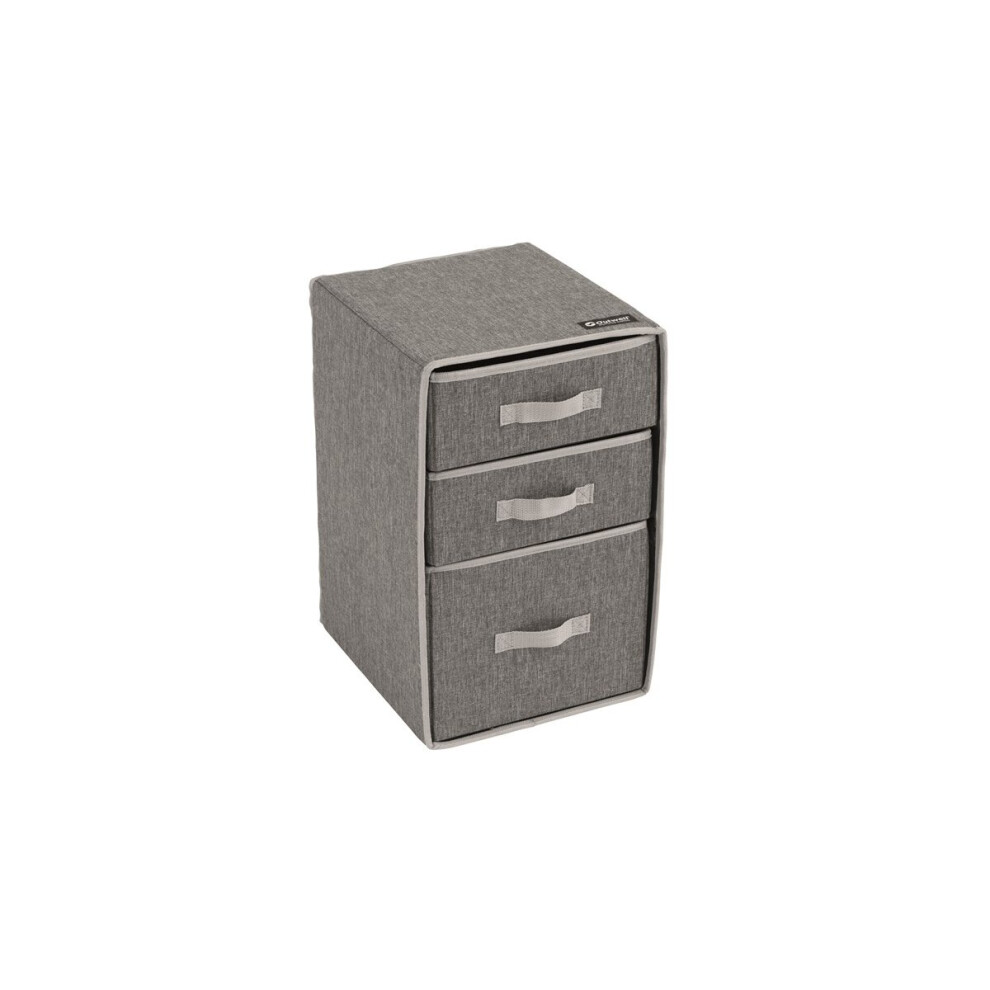 Outwell Barmouth Foldable 3 Drawer Bedside Table Grey