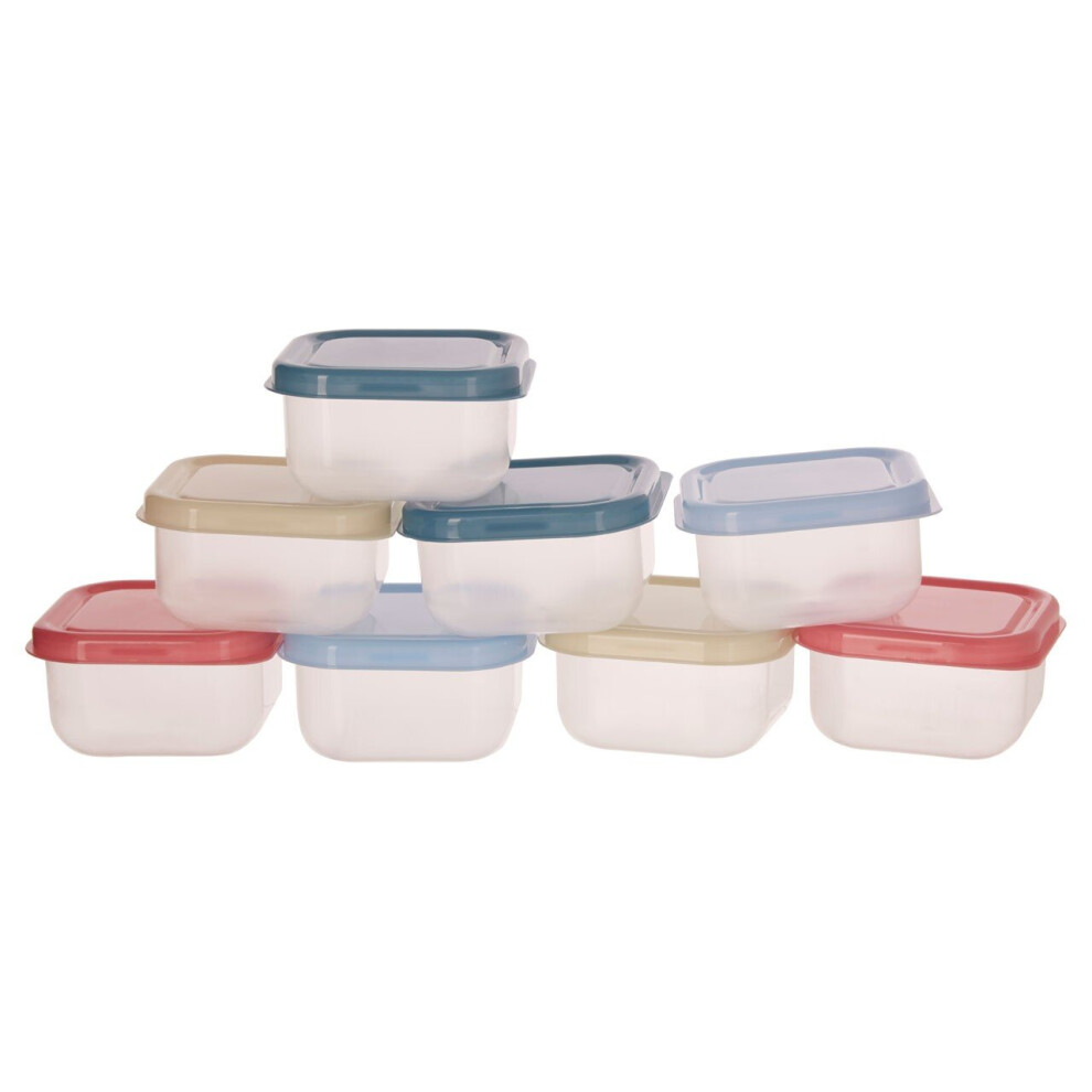 Set of 8 Multicolour Mini Storage Containers