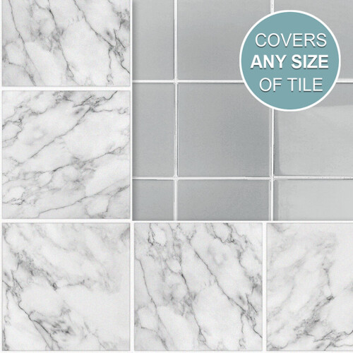 8pk Natural Marble Wall Tile Stickers - 6 x 6" 2