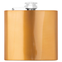 5Oz Gold Finish Kidney Shape Hip Flask