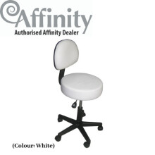 (White) Affinity Backrest Stool