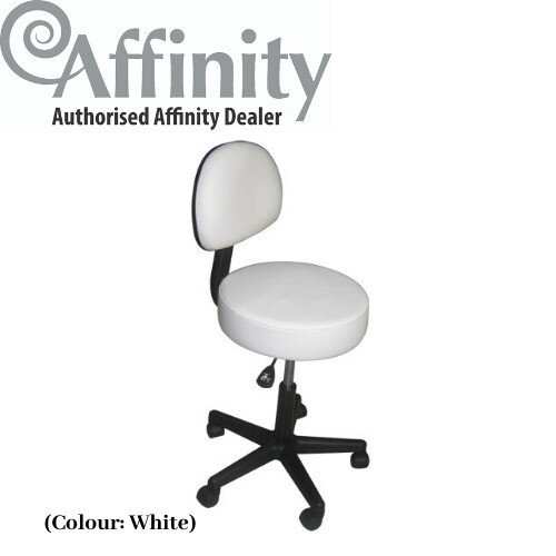 (White) Affinity Backrest Stool