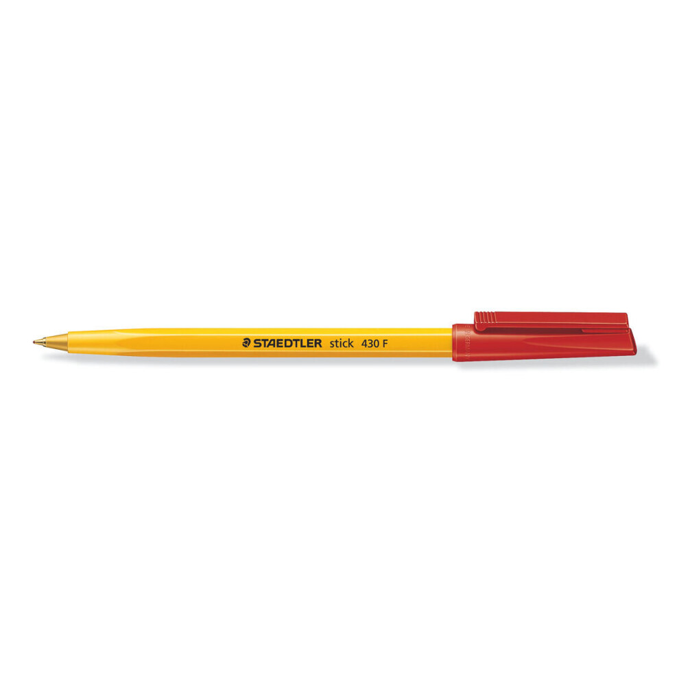 Staedtler 430 Stick Ballpoint Pen Fine Red