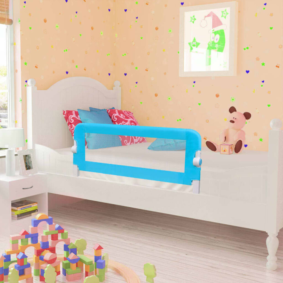 Vidaxl 2X Toddler Safety Bed Rail Blue 102X42cm Cotbed Protective Gate Guard