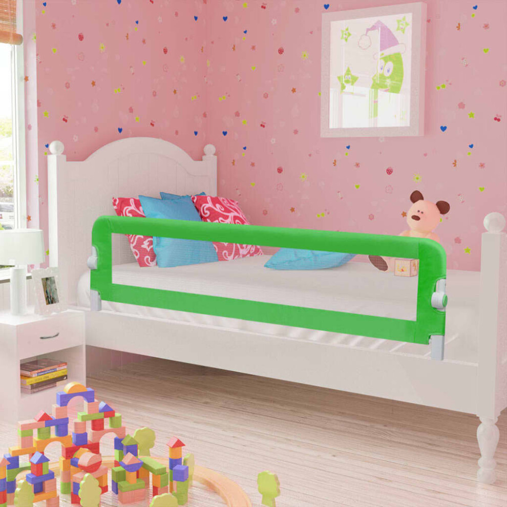 vidaXL 2x Toddler Safety Bed Rail Green 150x42cm Cotbed Protective Gate Guard