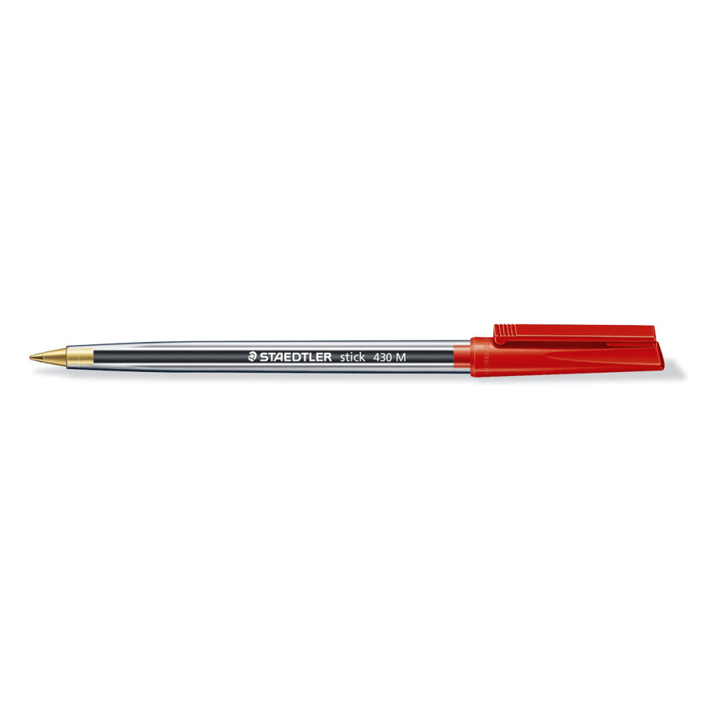 Staedtler 430 Stick Ballpoint Pen Medium Red