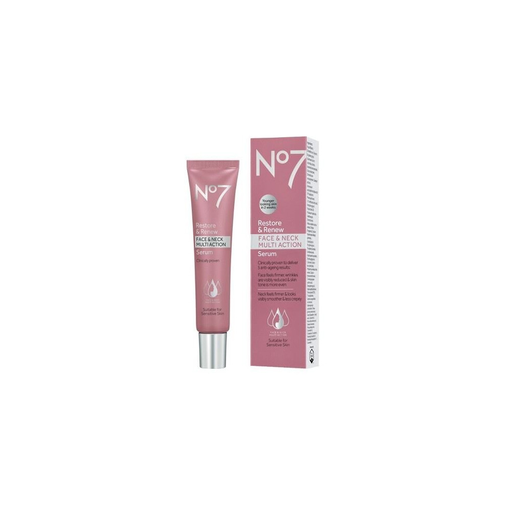 No7 Restore & Renew Face & Neck Multi Action Serum 50ml