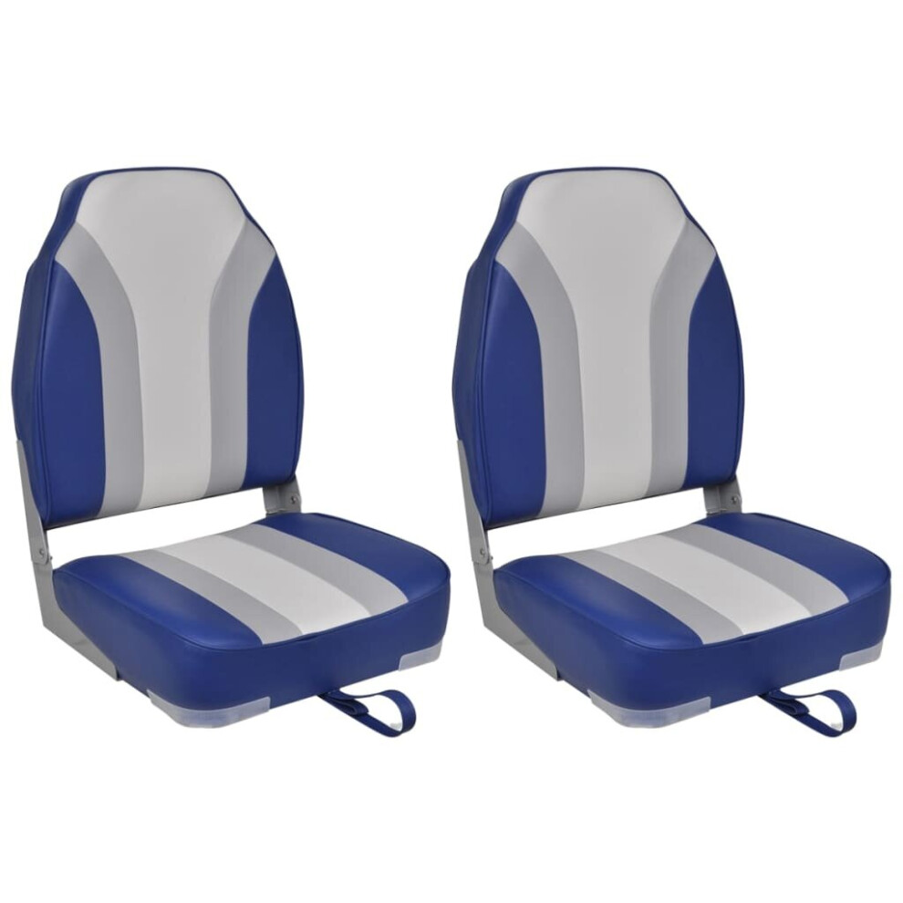 Vidaxl 2X Foldable Boat Chairs High Backrest Sailing Boat Watercraft Parts
