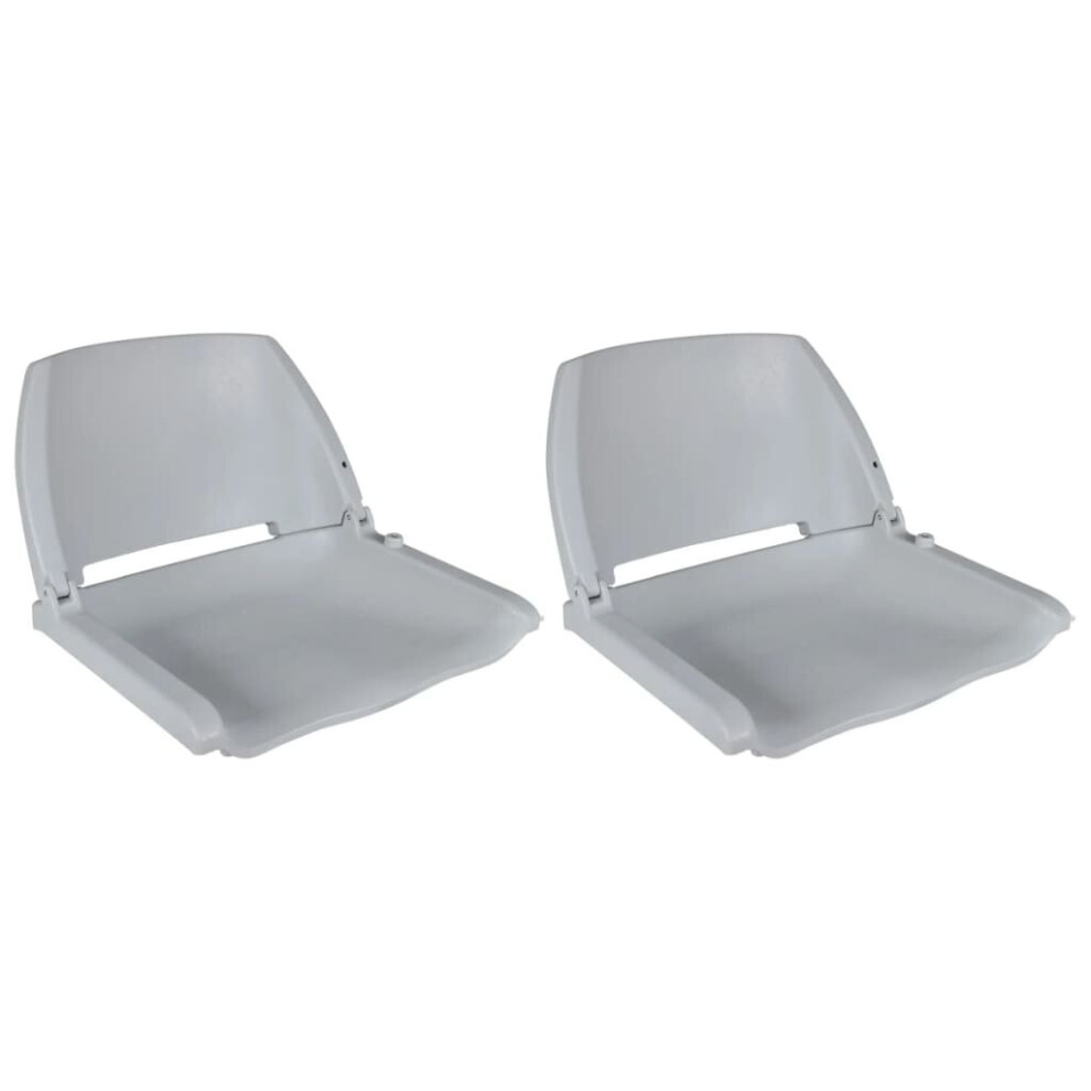 Vidaxl 2X Boat Seats Foldable Backrest No Pillow Grey Sailing Boats Parts
