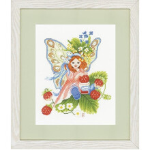 Wild Strawberries Girl Counted Cross Stitch Kit - Lanarte