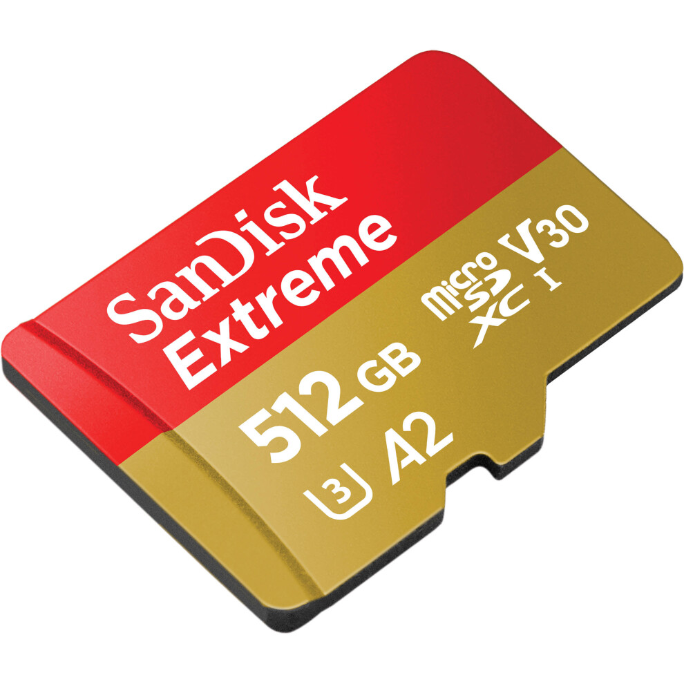 Sandisk 512Gb Extreme Uhs-I Microsdxc Memory Card With Sd Adapter