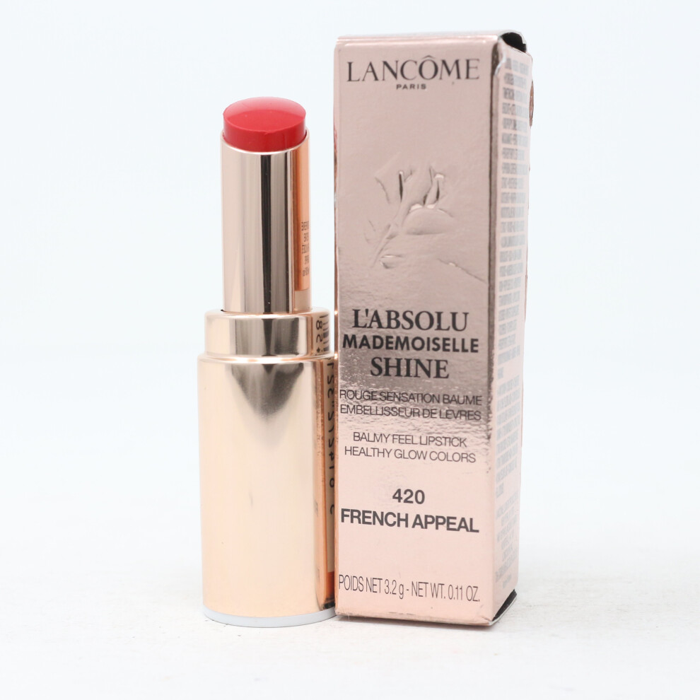 (420 French Appeal) Lancome L'absolu Mademoiselle Shine Lipstick  0.11oz/3.2g New With Box