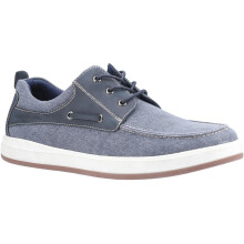 (9 UK, Navy) Hush Puppies Mens Aiden Lace Up Boat Shoe
