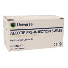 Universal Alcotip Pre-Injection Swabs