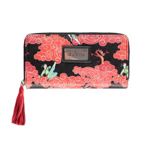 Disney Mulan Mushu Zip-Around Clutch Purse with Tassel