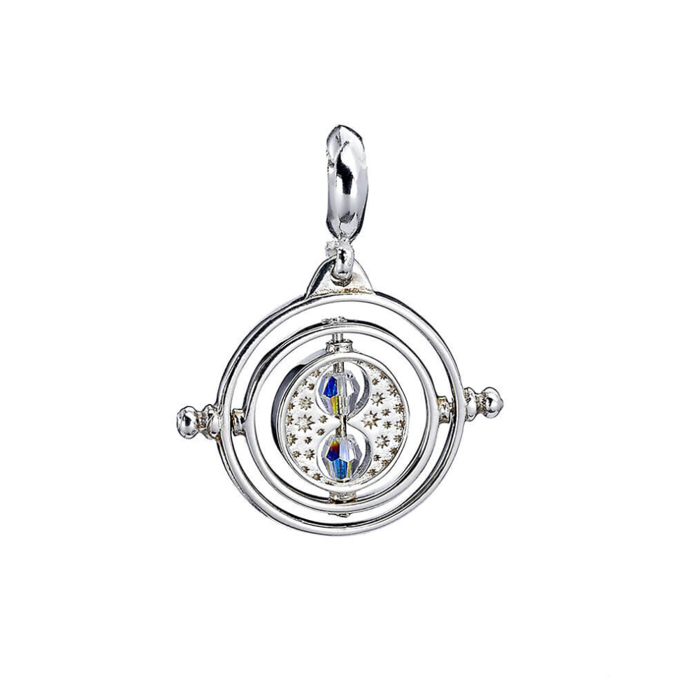 Harry Potter Sterling Time Turner Slider Charm With Swarovski Crystals Silver