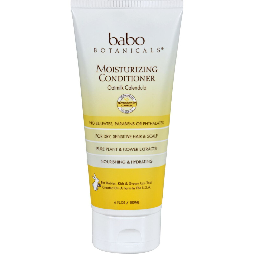 Photos - Hair Product Babo Botanicals Conditioner - Moisturizing - Oatmilk - 6 oz BBBT-1632306