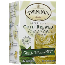 Twinings, Kaltgebrauter Eistee, Ungesüßter aromatisierter Grüntee, Minze, 20 Teebeutel, 1,41 oz (40 g)