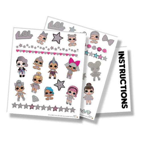 L.O.L. Surprise! SES Creative Children's Temporary Tattoos Metallic Set 1
