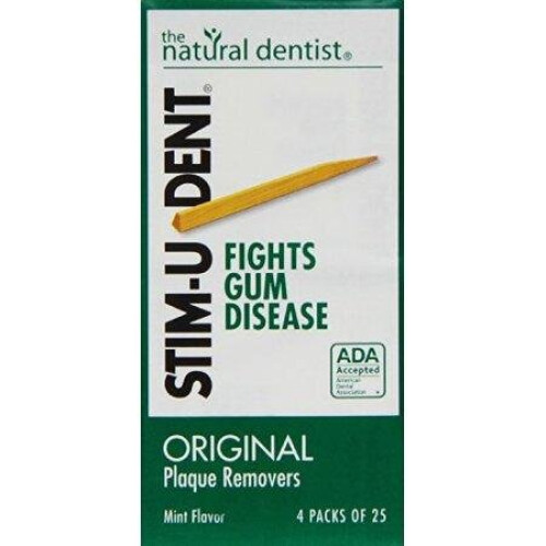 Natural Dentist Stim-U-Dent Original Plaque Removers Mint - 100 Toothpicks