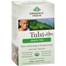 Organic India, Thé Tulsi, Vert, 18 Sachets Infusion, 1,21 oz (34,2 g)