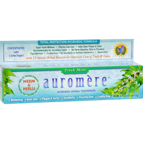 Auromere Freshmint Herbal Tandkräm, 4.16 Oz