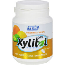 Epic Dental, Menthes au Xylitol, Fruits Frais, Sans Sucre, 180 Pièces