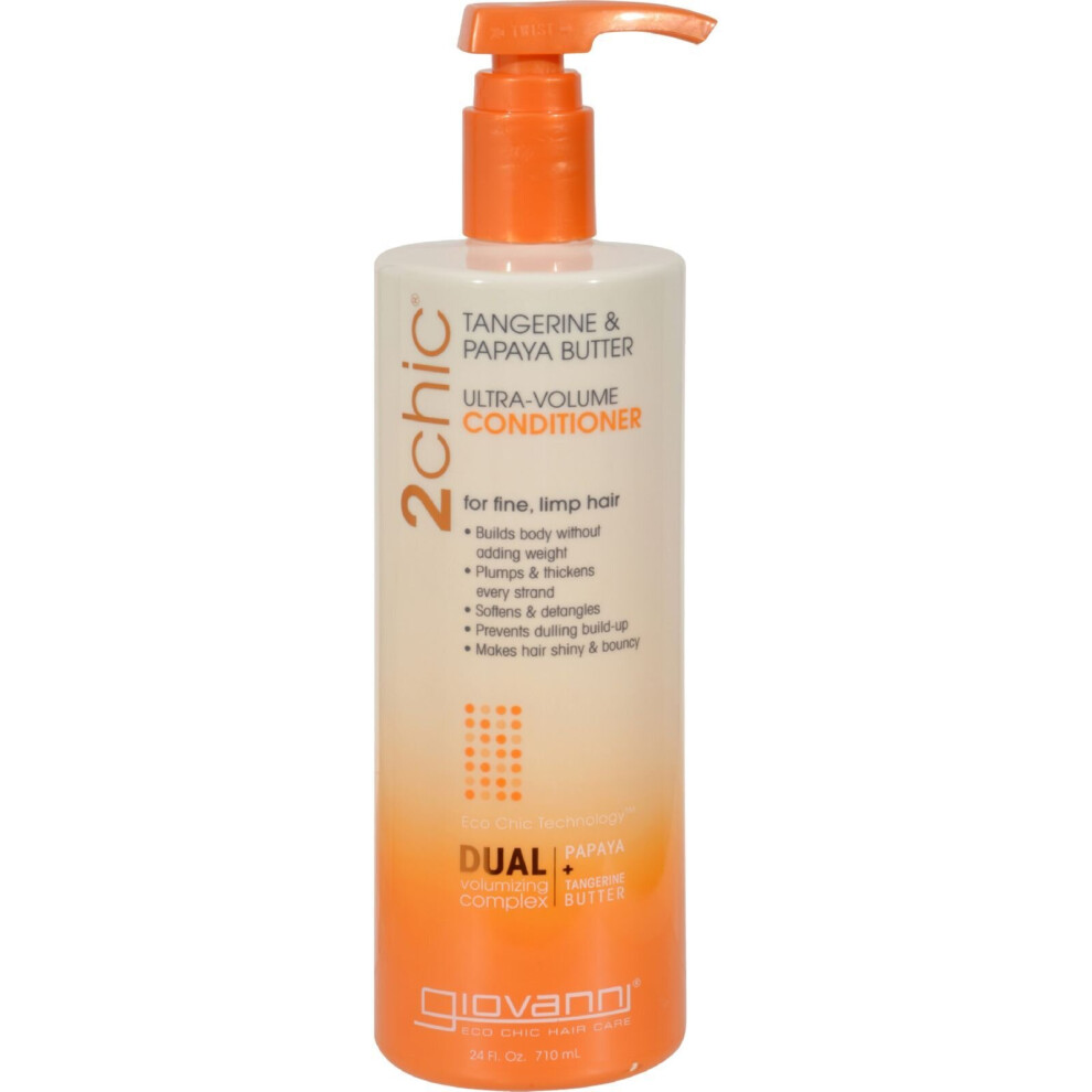 2chic Conditioner - Ultra-Volume Tangerine And Papaya Butter - 24 Fl Oz