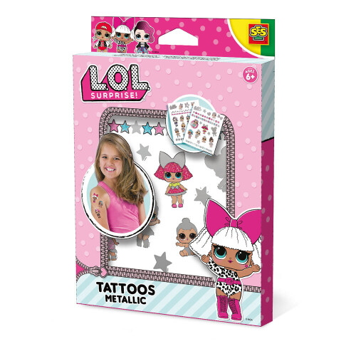 L.O.L. Surprise! SES Creative Children's Temporary Tattoos Metallic Set