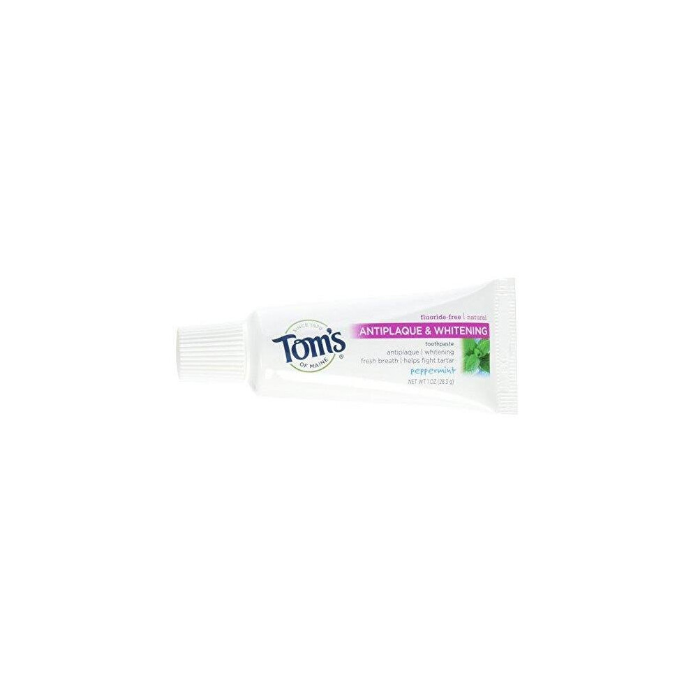 Tom's of Maine Antiplaque & Whitening Toothpaste Peppermint- 1 oz.