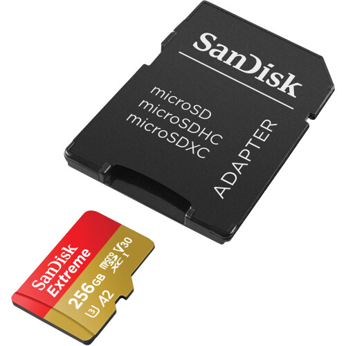 SanDisk SanDisk 256GB Extreme UHS-I microSDXC Memory Card with SD Adapter 2