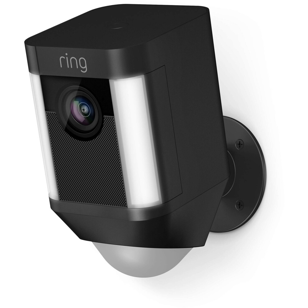 Ring Spotlight Cam 1080P Outdoor Wi-Fi Camera With Night Vision (Battery-Powered, ) Black