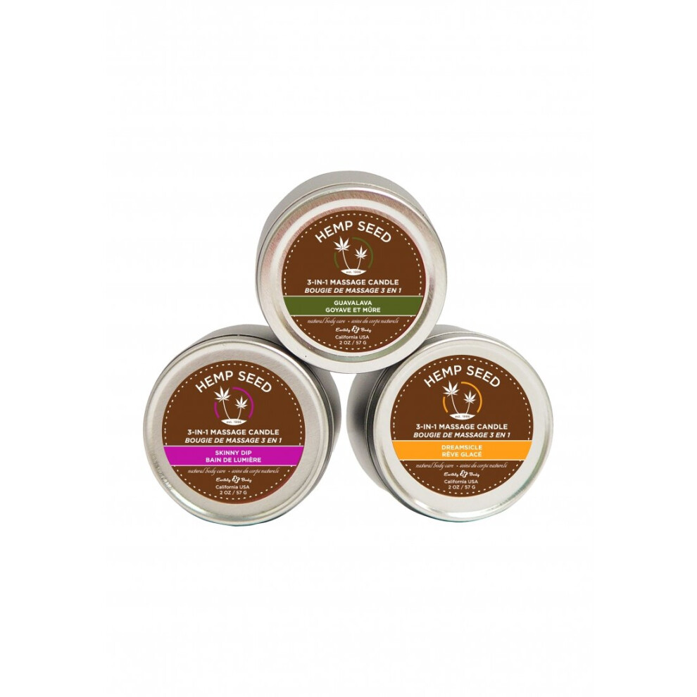 Massage Candle Trio - 3 candles Ã¡ 2oz /57g