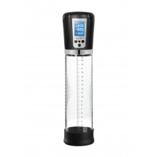 Premium Rechargeable Automatic LCD Penis Pump - Transparent, 250mm Length, 70mm Girth, Medical-Grade Silicone, LED Display, Safety Valve