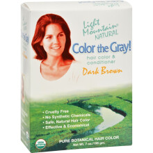 Light Mountain, Color the Gray!, Natürliche Haarfarbe & Spülung, Dunkelbraun, 7 oz (197 g)