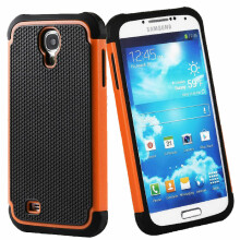 (Samsung S4, Red) Samsung S4 Compatible Hybrid Tough Tyre 2-in-1 Anti Shock Case - 5 Colours