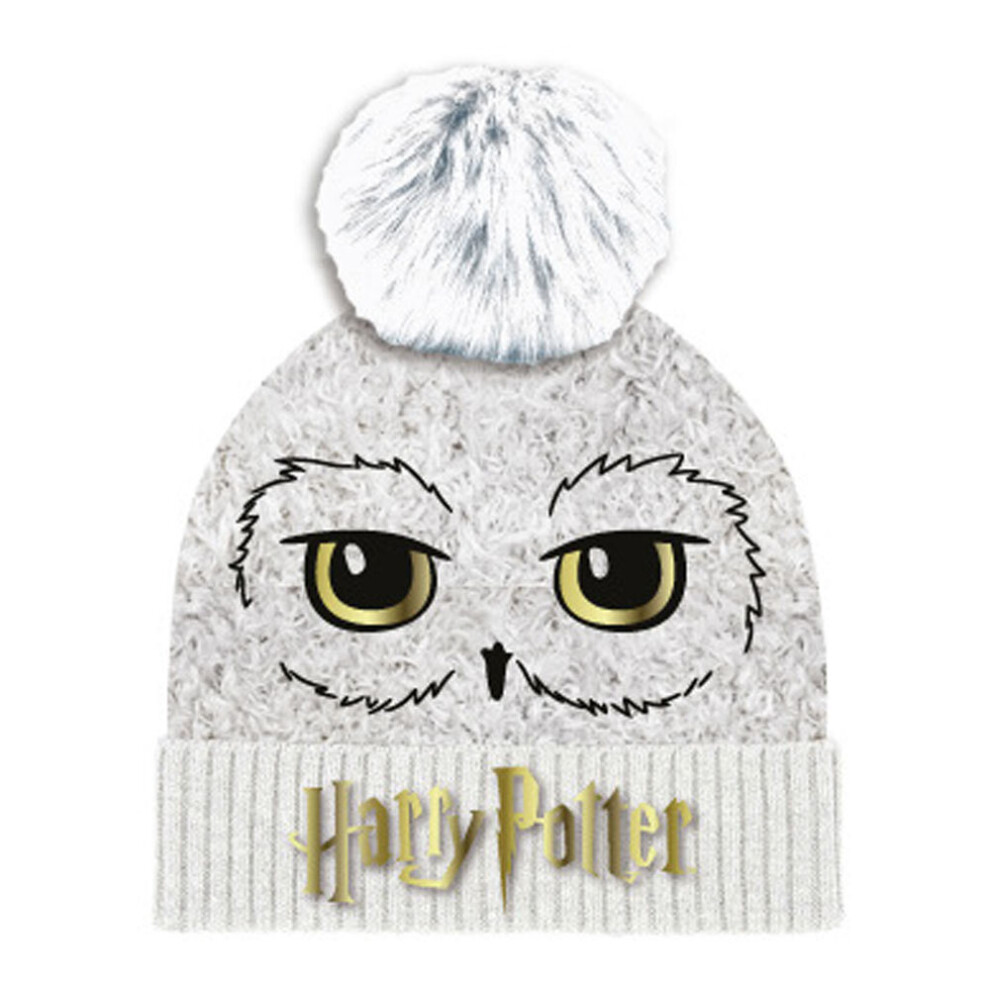 Harry Potter Hedwig Pom Pom Beanie White