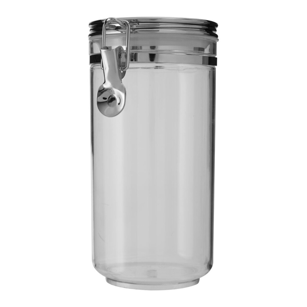 Premier Housewares Gozo Large Round Canister Clip Lid Metallic Tones