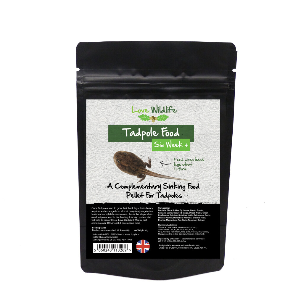 Love Wildlife Tadpole Food 6 Week+ 80g