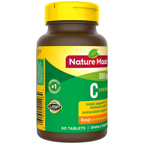 Nature Made Nature Made, Βιταμίνη C Chewable, Orange, 500 mg, 60 Tablets 1