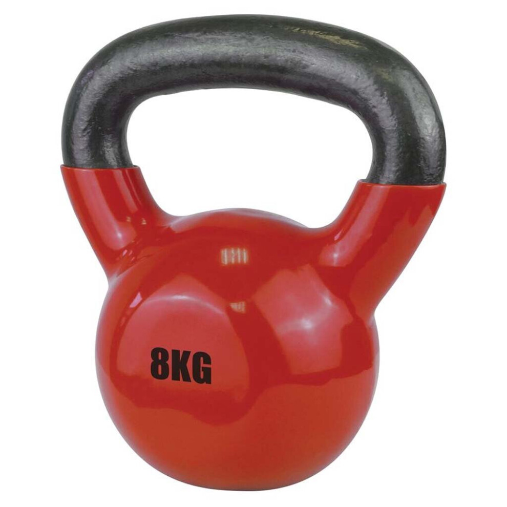 Urban Fitness Vinyl Coated Gym Training Home Kettlebell - 8kg