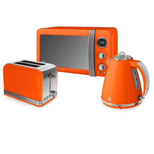 Swan Retro Kitchen Triple Pack Includes Toaster, Kettle