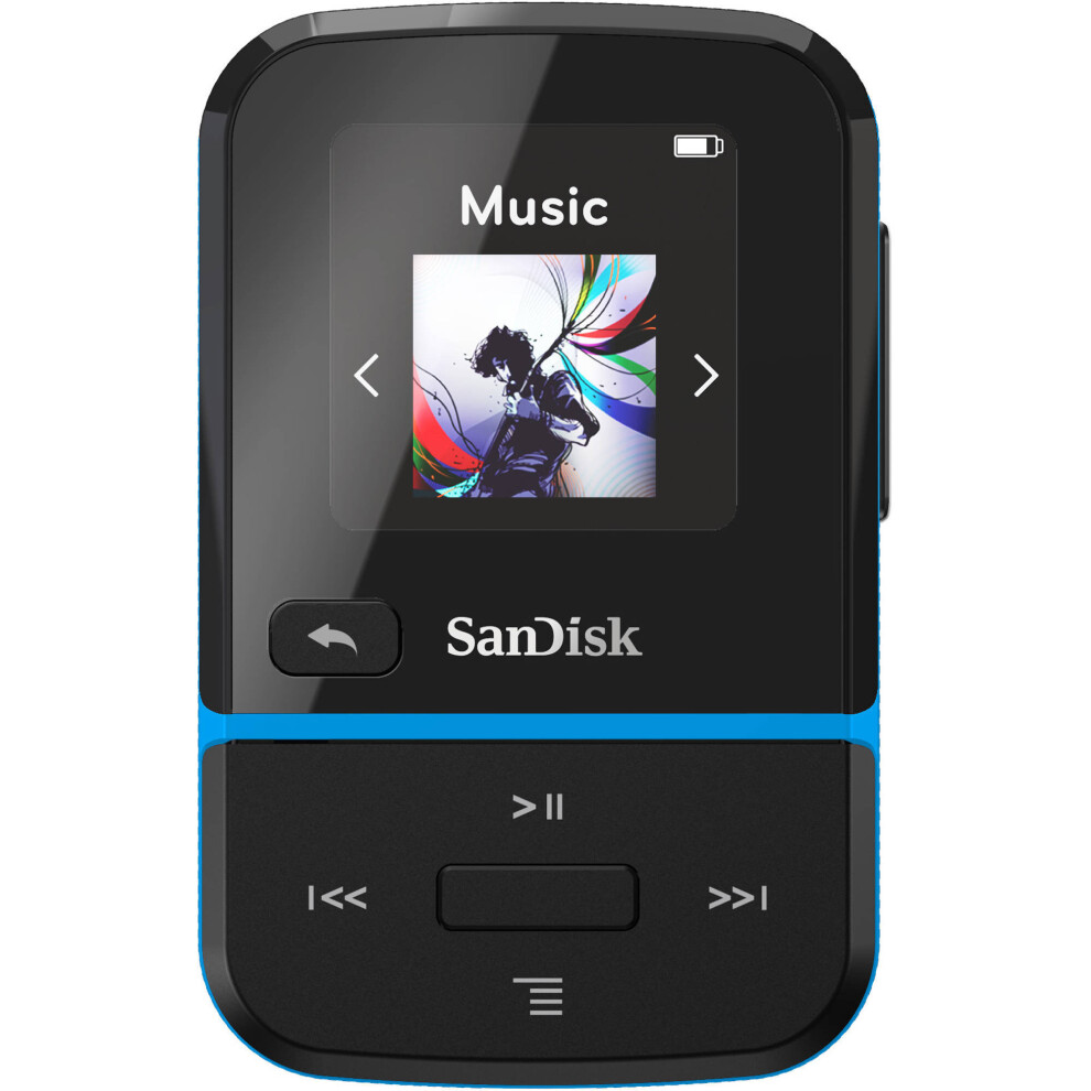 SanDisk 32GB Clip Sport Go Wearable MP3 Player (Blue)