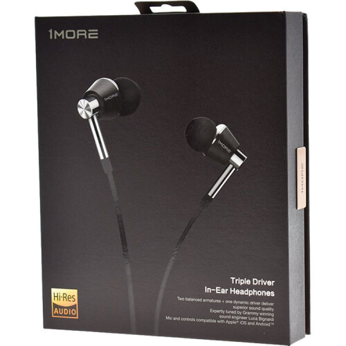 1MORE Triple Driver In-Ear Headphones (Titanium/Black) 2