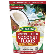 Edward & Sons, Let's Do Bio, 100% Bio Ungesüßte Kokosflocken, 7 oz (200 g)
