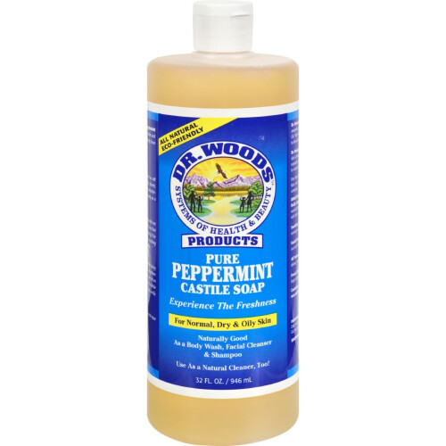 Dr. Woods, Pfefferminz-Kastilienseife, 32 fl oz (946 ml)