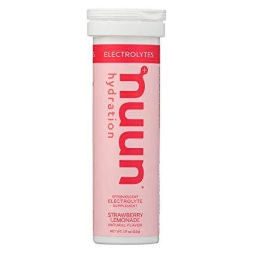 Nuun, Hydratation, Sport, Complément Électrolytique Effervescent, Fraise Citron, 10 Comprimés