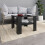 VidaXL vidaXL Coffee Table Black Engineered Wood Couch Side Dining Telephone Table 1