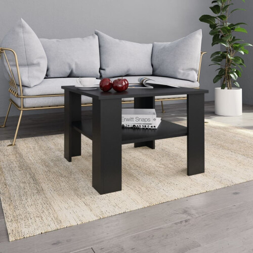 VidaXL vidaXL Coffee Table Black Engineered Wood Couch Side Dining Telephone Table